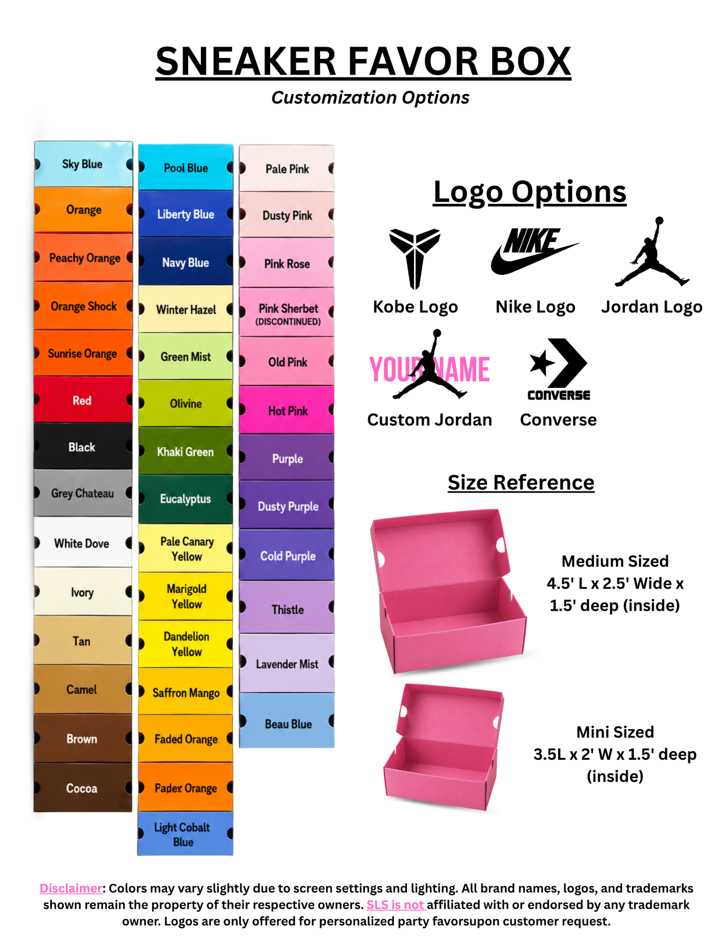 Sneaker Themed Favor Boxes (12 Count – Fully Assembled)
