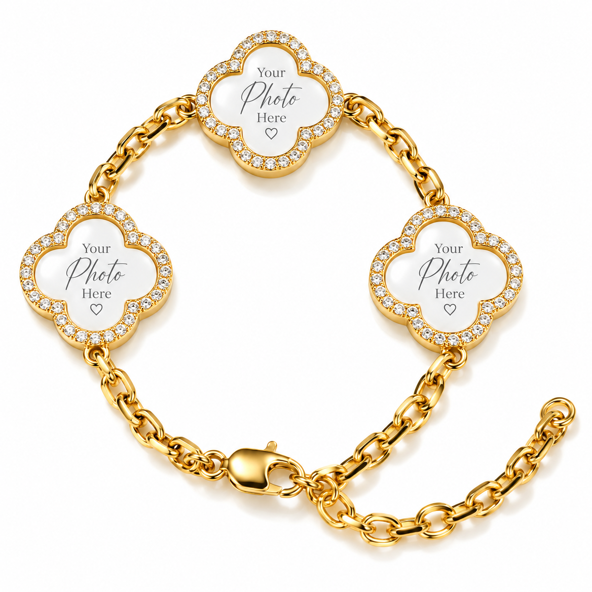 Photo Clef | Personalized Clover Photo Bracelet