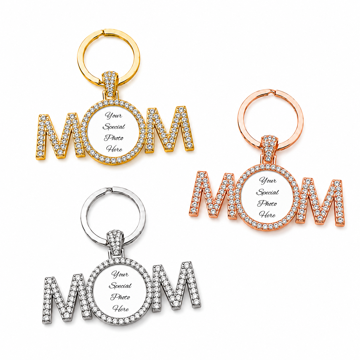 The Mom Photo Keychain