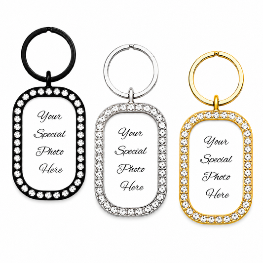 Dog Tag Photo Keychain
